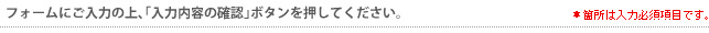 フォームにご入力の上、「入力内容の確認」ボタンを押してください。